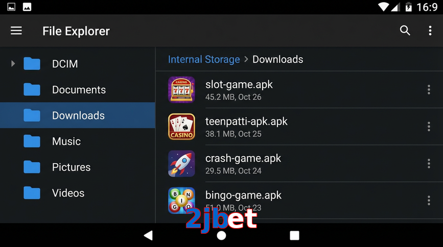 Main screen of 2Jbet gameapk page for PK players